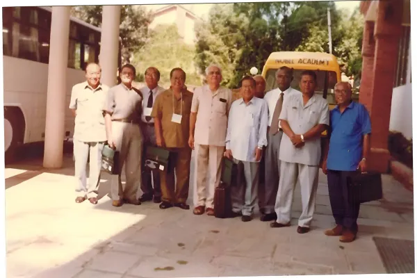 Prof Taid along with education administrators from North India in Kathmandu.