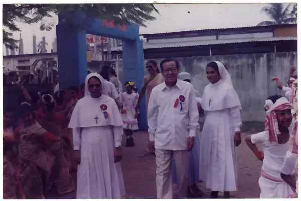 Prof Taid as the chief guest at a Guwahati school.