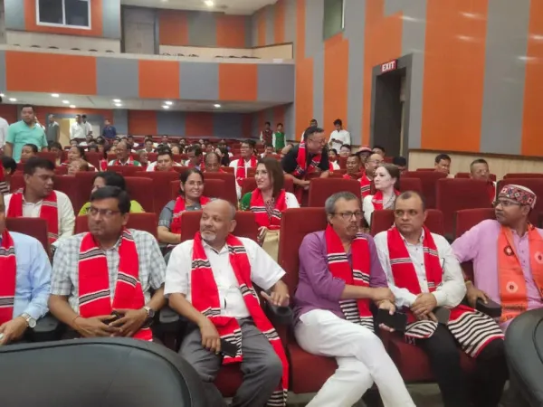 Photographs documenting the 2026 Taburam Taid Memorial Literary Awards ceremony and cultural presentations.